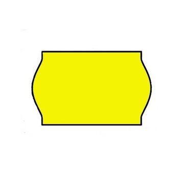 Etiquettes de prix 26x16 fluor jaune - 36 rouleaux (convient pour METO)