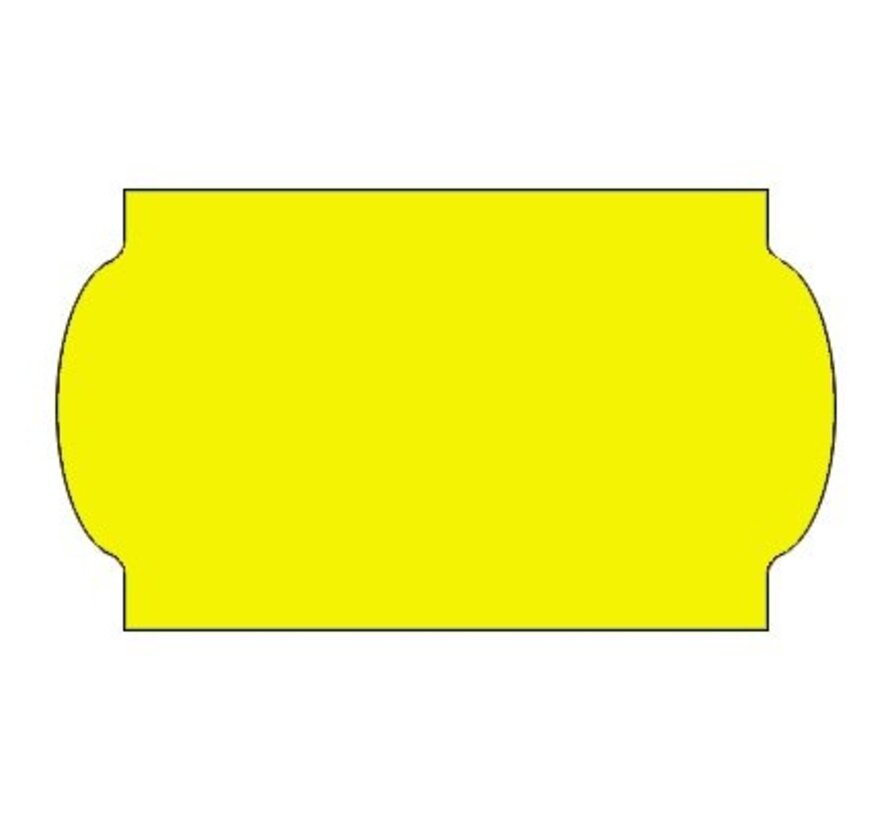 Etiquettes de prix 32x19 fluor jaune -  30 rouleaux