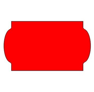 METO Etiquettes de prix 32x19 fluor rouge - 30 rouleaux