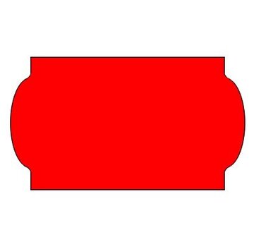 Etiquettes de prix 32x19 rouge fluo universel - 30 rouleaux