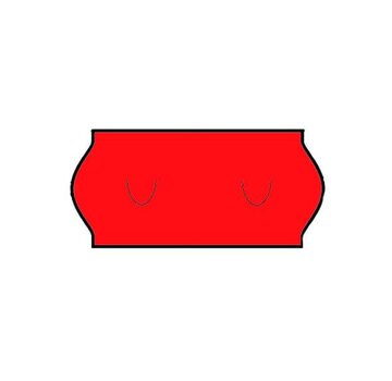 SATO Étiquettes 26x12 blanches avec perforation en U rouge - 1 boîte de 36 rouleaux