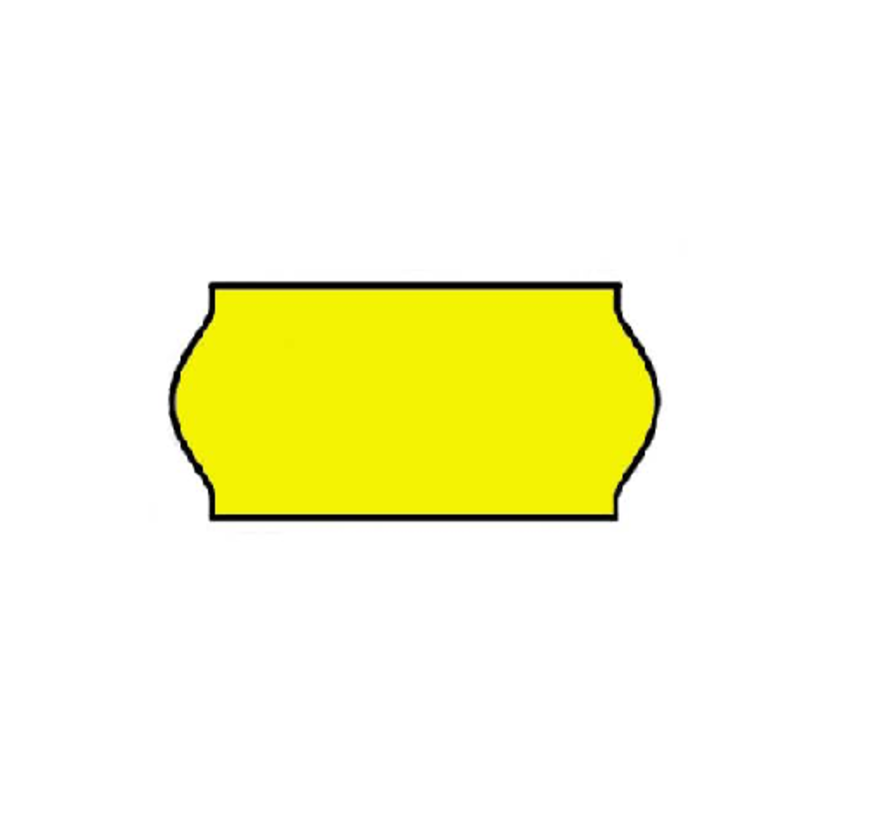 étiquettes 22x12 fluor jaune - 1 paquet de 42 rouleaux