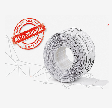 METO METO étiquettes de prix 26x16 blanc - 1 lot de 36 rouleaux Original METO