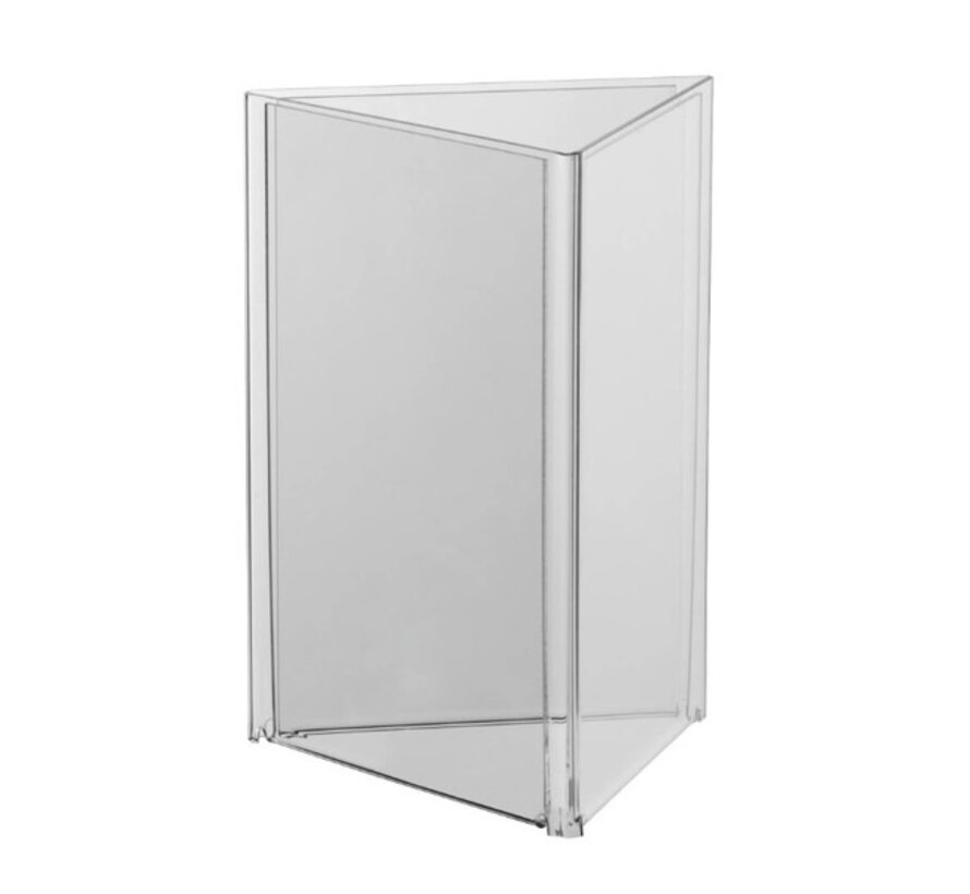 Support de menu triangulaire en acrylique