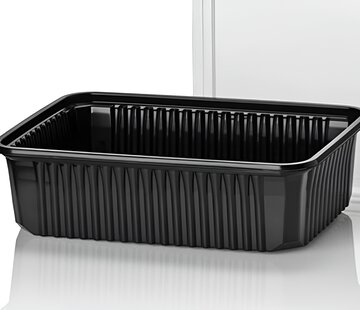 PP kilobakken 1000 ml - Zwart (180 serie)