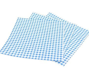 Edelpack vellen 32 x 40 cm Ruit blauw