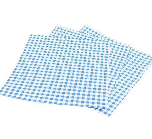 Edelpack vellen 32 x 40 cm Ruit blauw