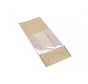PP blokbodemzakken met venster 120 + 70 x 330 mm PAPERLOOK