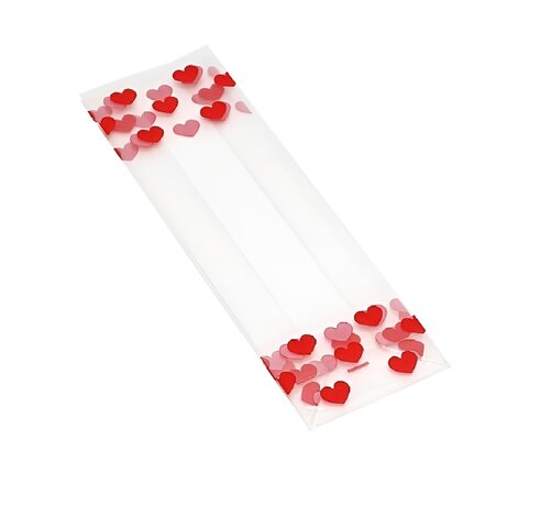 PP blokbodemzakken Valentijn 100 + 60 x 280 mm 40 my