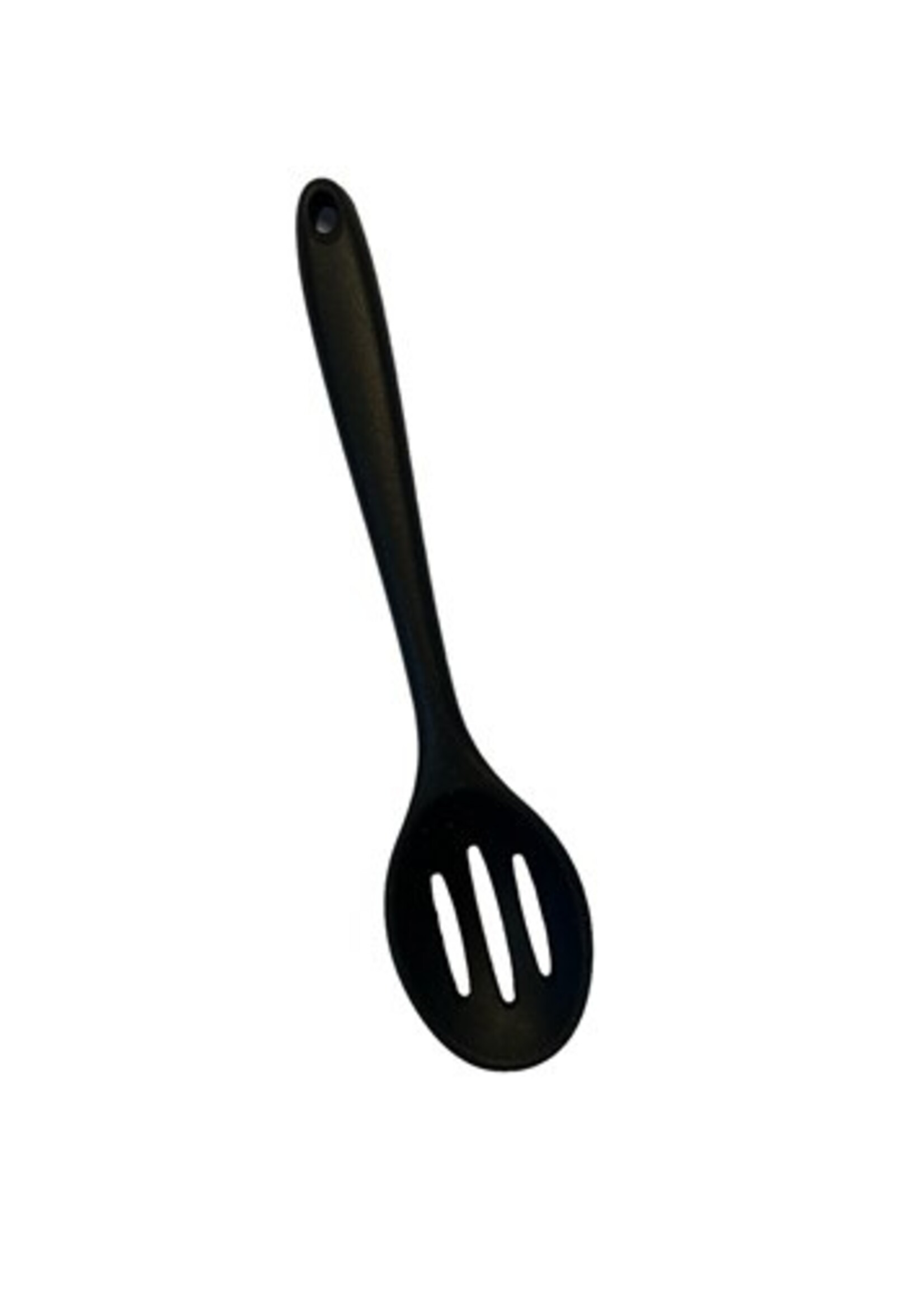 CULI1 Lepel met gleuf zwart small - 21cm