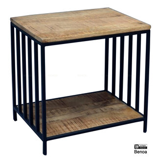 Benoa Wooden Iron Sidetable 45