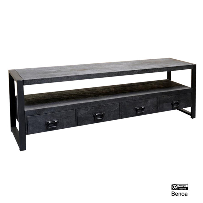 Benoa Britt 4 Drawer TV Cabinet Black 180