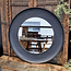 Benoa Large Black Antique Round Mirror