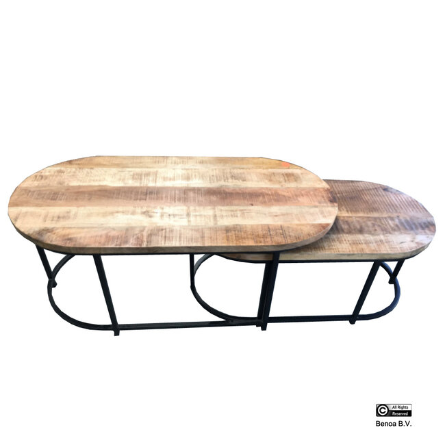 Benoa Iron Coffee Table Oval (Set of 2) 120