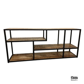 Benoa Iron TV Rack with Wooden Shelf 140