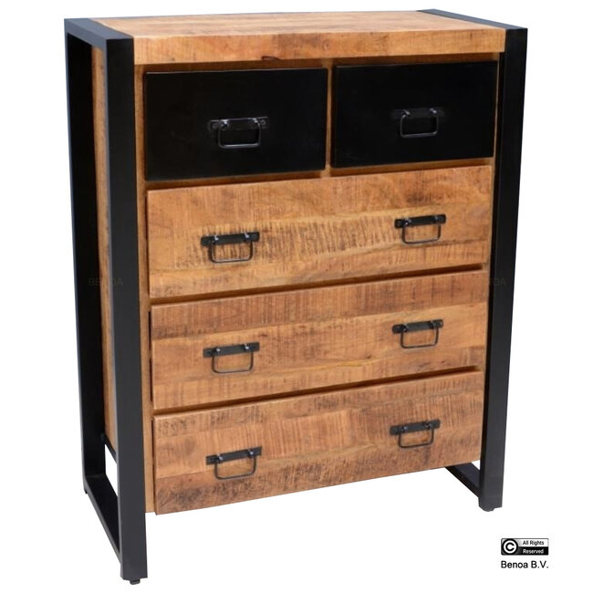 Benoa Bas 5 Drawer Chest 90