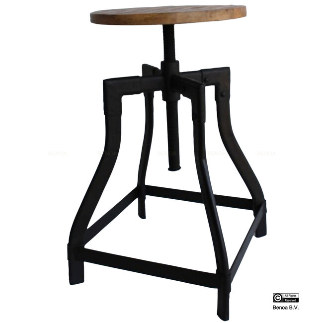 Benoa Iron Revolving Stool 35