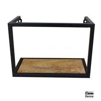 Benoa Iron Wall Rack with Mango Wooden Shelf