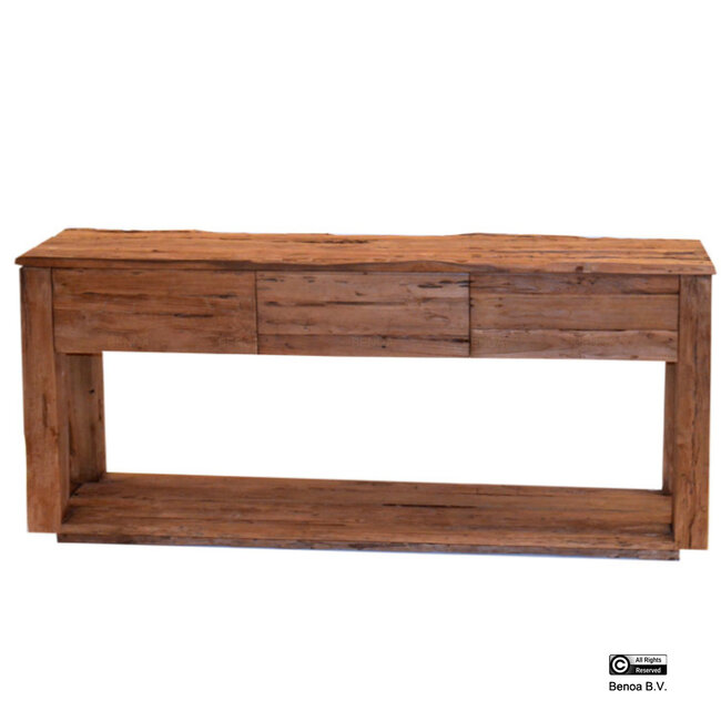 Benoa Bridge 3 Drawer Sidetable Teak 160