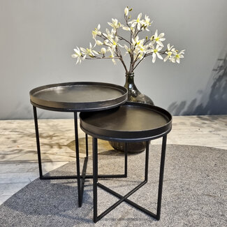 Benoa Lead & Bronze Side Table 52/46