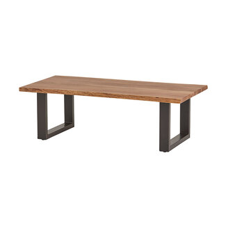 Brooz Salontafel 140 Freeshape Table Collection – Mangohouten Salontafel met Stalen Poten