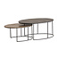Brooz Monza salontafel set van 2, Blackish bronze and Brass antique