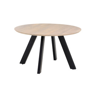 - Eetkamertafel Ø130, Mango Ashblond