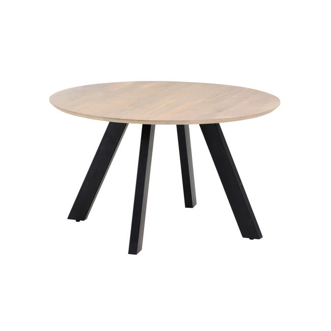 - Eetkamertafel Ø130, Mango Ashblond