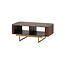 - Salontafel met 2 open vakken, Mango Warm Walnut