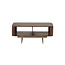 - Salontafel met 2 open vakken, Mango Warm Walnut