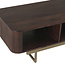 - Salontafel met 2 open vakken, Mango Warm Walnut