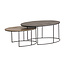 Brooz Monza salontafel set van 2, Blackish bronze and Brass antique