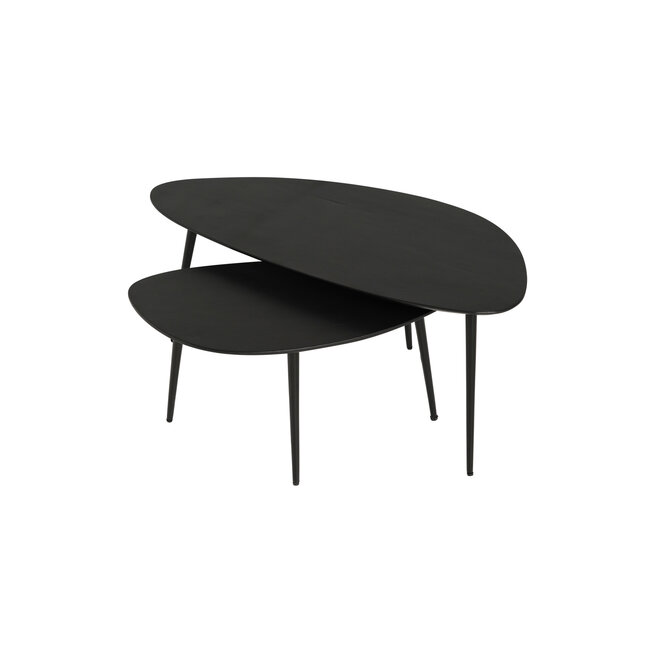 Nijwie Salontafel - set van 2, organisch, Black