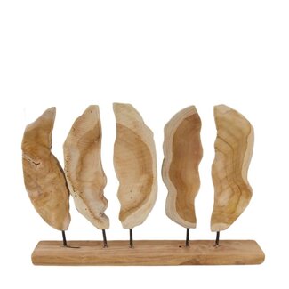 Brooz Slice M Teak Wood On Stand Natural