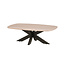 Brooz Akagi Salontafel Deens Ovaal 120 cm Ashblond – Design Salontafel met Spinpoot Onderstel