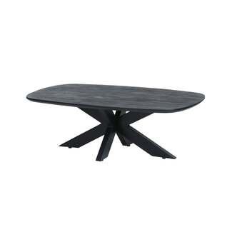 Brooz Akagi Salontafel Deens Ovaal 120 cm Zwart – Design Salontafel met Spinpoot Onderstel