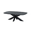 Brooz Akagi Salontafel Deens Ovaal 120 cm Zwart – Design Salontafel met Spinpoot Onderstel