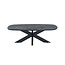 Brooz Akagi Salontafel Deens Ovaal 120 cm Zwart – Design Salontafel met Spinpoot Onderstel