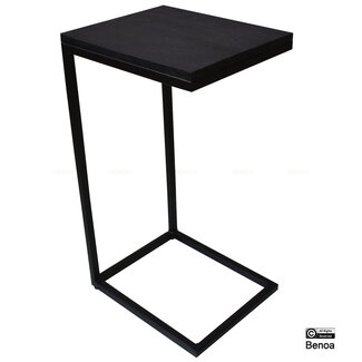 Benoa Iron & Black Wooden End Table