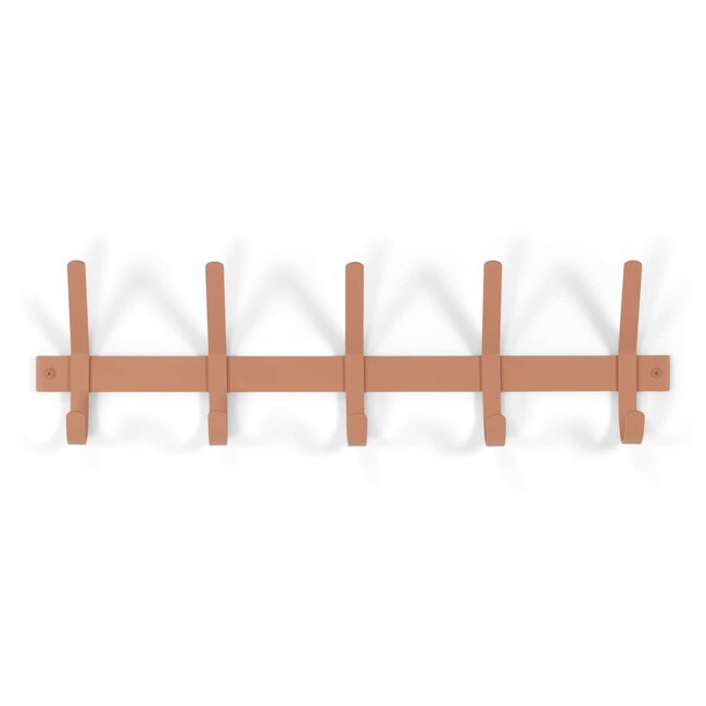 - Wandkapstok Dexter clay terra - 5 haken