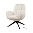 Brooz Luxe draaifauteuil Elvis – Pearl Monet stof met armleuningen en 360° draaifunctie