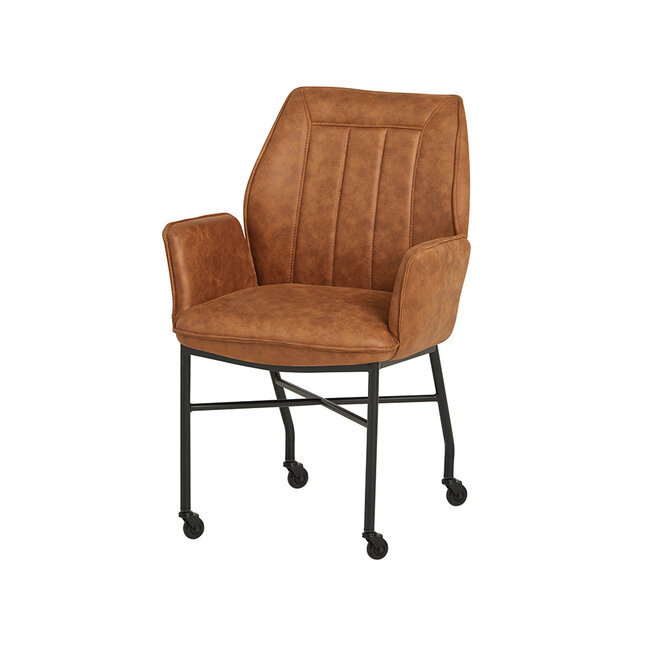 MySons Denver eetkamerstoel - WHEEL - Micro - Tan 05 (set of 2)