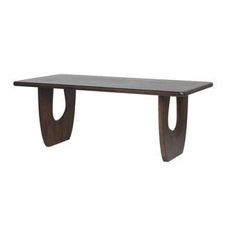Brooz Eetkamertafel 180 cm Handai Mango Brown Walnut Rechthoekig – Design Mangohouten Eettafel