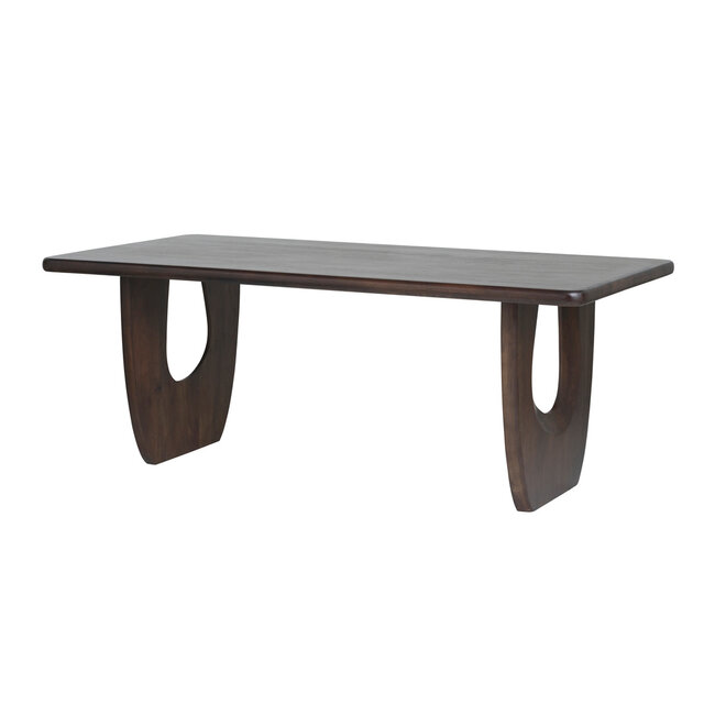 Brooz Eetkamertafel 240 cm Handai Warm Walnut Rechthoekig – Luxe Mangohouten Design Eettafel