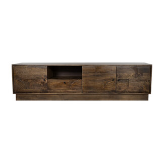 Brooz TV meubel Kaapstad 190 – dark walnut met 3 deuren en lade