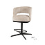 Brooz Draaibare barkruk Bruce met armleuningen – Cremona stof natural