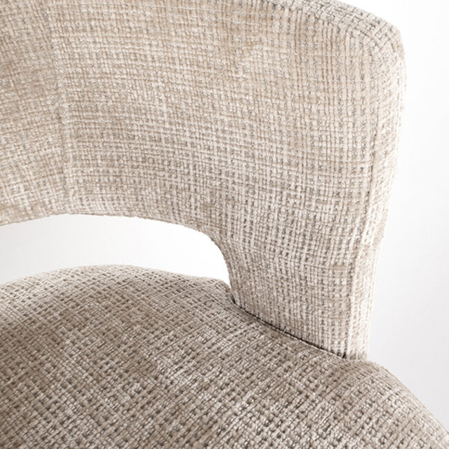 Brooz Draaibare barkruk Bruce met armleuningen – Cremona stof natural