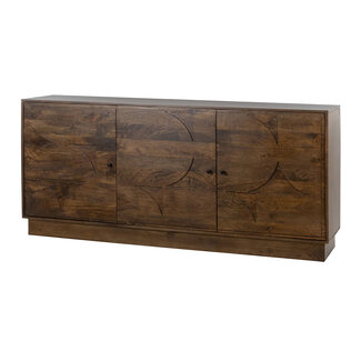 Brooz Modern dressoir Kaapstad 180  – mangohout dark walnut met 3 deuren