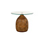 MySons Stella salontafel Ø50, H43, Smooth Natural, Clear glass