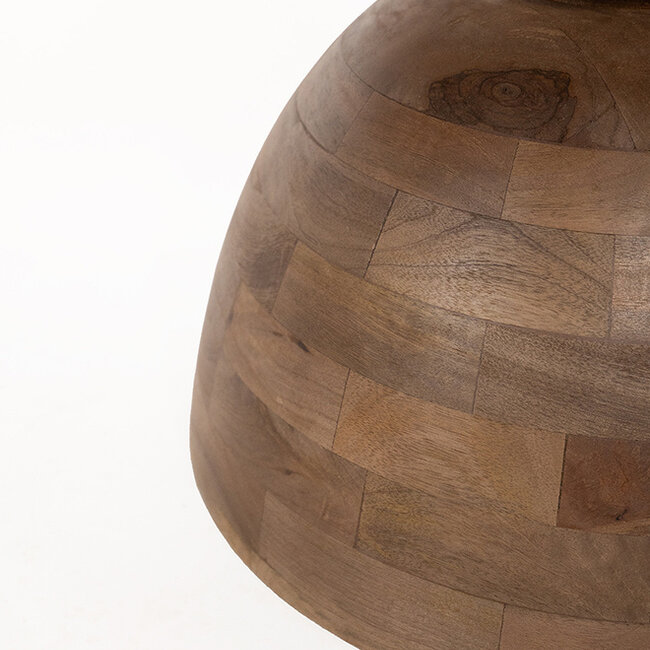 Brooz Christian Salontafel Ø78 | Walnoot & Smoke Glas
